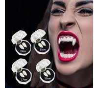 4 Paires Costume de Dents de Vampire 4 Tailles Crocs Dents Fausses pour Accessoires de Fête de Cosplay Faveurs de Crocs de Fête d’Halloween