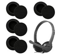 4 Paires Coussinets pour Sennheiser PC 2/3 / 5/7 / 8 Chat & USB Serie | 50mm, Mousse Respirante, Coussinets Confortables pour Casque, Télétravail, Gaming et Appels Téléphoniques, Diamètre