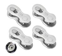 4 Paires D'antivols De Chaîne 12 Compartiments,Maillons De Chaîne De Vélo En Acier 12 Vitesses,Maillons Manquants,Pièces De Connexion De Vélo,Fermeture De Chaîne,Maillon De Chaîne,Accessoires De