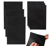 4 Paires de Bandes Adhésives Noires, 20x30cm Bandes Magiques en Nylon, Bandes à Coudre, Bandes Textiles, Bandes Larges, Bandes à Motifs pour Vêtements Textiles