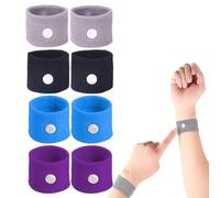 4 paires de bracelets anti-nausées, bracelets d'acupression anti-nausées, bracelets contre le mal de mer pour enfants, bracelet d'acupression anti-nausées Bracelet anti-mal des transports - C