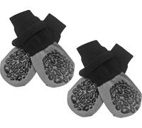 4 Paires De Chaussettes Antidérapantes Pour Chien Avec Bandes Réfléchissantes Ajustables, Chaussettes Pour Chien, Protection Pattes Chien Pour Les Sols En Bois, Noir Gris, Petit