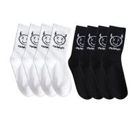 4 Paires De Chaussettes Drôles De Dessins Animés, Bas Hip-Hop, Chaussettes Respirantes Absorbant La Transpiration, Chaussettes Décontractées Quotidiennes, Chaussettes De Sport Personnalisées.