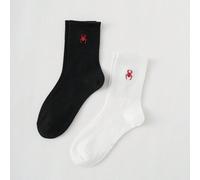 4 paires de chaussettes pour hommes avec motif de dinosaure brodé, convenant à toutes les saisons, tailles européennes et américaines, tailles généreuses, confortables et respirantes, résistantes à l'