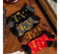 4 paires de chaussettes pour hommes Harry Potter, style collège academie de magie. Chaussettes respirantes pour femmes, douces, invisibles, cadeau 36-46Animal,Cartoon,Blocs de couleurÉtoffe