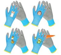 4 paires de gants de jardinage pour - Gants de protection en latex | Moufles anti-glissement avec plusieurs tailles pour jardin de sécurité doux