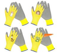 4 paires de gants de jardinage pour - Gants de protection en latex | Moufles anti-glissement avec plusieurs tailles pour jardin de sécurité doux