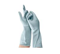 4 paires de gants vaisselle en latex, avec doublure coton et poignée antidérapante, gant caoutchouc réutilisable résistant à l'eau, for le nettoyage la cuisine salle bain Pour Vaisselle(Blue,L)