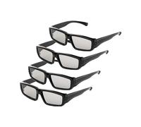 4 paires de lunettes 3D passives polarisées circulaires pour téléviseurs 3D passifs LG, Sony, Panasonic, Toshiba et Vizio (cinéma).