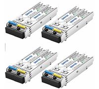 4 Paires de Module SFP BIDI 1,25 G,émetteur-récepteur WDM 1000Base-BIDI,Tx1310/Rx1550nm pour Cisco GLC-BX-40U,Cisco GLC-BX-40D,Ubiquiti,Mikrotik,D-Link,Supermicro,Netgear et Plus. (SMF ,40km,DDM)