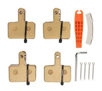 4 Paires De Plaquettes De Frein De VéLo Avec Outils D'installation Plaquettes De Frein De Scooter De Freinage Fiable En MéTal Pour Shimano Mt200 M355 M446 M315 M365 Mt400 Mt500