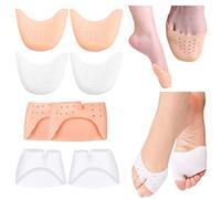 4 paires de protège-orteils en silicone, coussinets en gel de silicone souple, protège-orteils, protège-chaussures, protection des pieds de ballet avec trou respirant pour la balle du pied métatarsien