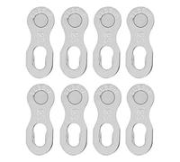 4 paires de v¨¦lo en acier v¨¦lo 12 vitesses cha?ne manquant lien connecteur pi¨¨ces cyclisme accessoire cha?ne lien(argent)