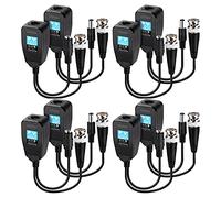 4 paires d'émetteurs-récepteurs vidéo passifs RJ45 HD-CVI/TVI/AHD/CVBS avec protection anti-retour DC intégrée pour système de caméra de surveillance DVR 720P/960P/1080P/2MP