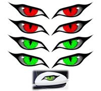 4 paires d'yeux maléfiques avec iris en vinyle, autocollants pour casque de moto, autocollants pour voiture, autocollants pour casque de moto, autocollants pour yeux