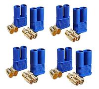(4 Paires) EC8 Banana Bullet plaqué Or fiche mâle Femelles connecteurs adaptateurs (connecteur Banane Bullet de 8 mm)