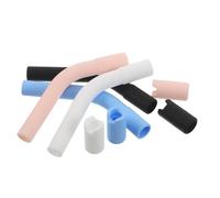 4 Paires Embout de Paille en Silicone Coudé 8mm, Lot | Anti Brûlure pour Boisson Chaude, Surface Texturée Antidérapante, Lavable, pour Verre et Paille Coudée