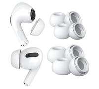MMOBIEL 4 Paires Embouts de Rechange pour AirPods Pro Gen 1&2 Embouts Auriculaires Silicones en Trou Réduction Bruit, Boîte Rangement Portable et Adaptable à Le Boîtier Chargeur - 2XS 2xM, Blanc