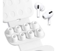 4 Paires Embouts pour Airpods Pro et Airpods Pro 2 Avec Trou de Réduction du Bruit,Embouts en Silicone Airpods Pro Avec Boîte de Rangement Portable et S'adaptent Dans le Boîtier de Chargement XS/S/M/L
