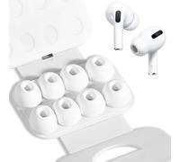 4 Paires Embouts pour Airpods Pro et Airpods Pro 2 Avec Trou de Réduction du Bruit,Embouts en Silicone Airpods Pro Avec Boîte de Rangement Portable et S'adaptent Dans le Boîtier de Chargement,Taille L