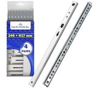 4 Paires Glissiere pour Tiroir sur Roulement à Billes 246x17 mm
