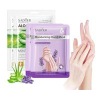 4 paires Masque De Main, Gants Hydratants pour Les Mains, Hydratants Et Exfoliants Masque De Main, Pour Et Femmes Hommes La Peau Sèche Et Craquelée Pour Les Mains(2 Lavande & 2 Aloe Vera)