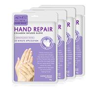 4 Paires Masque De Main Gants Hydratants pour Soin de Main Masque Nourrissant Exfoliants Régénérantes Pour Les Mains Sèches Vieillissantes et Gercées