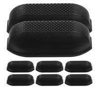 4 Paires Pieds de Valise Noirs en Plastique, Montage Vissé | Base Unique Antidérapante, Silencieuse, pour Réparation, Paquet Lourds et Cadres de Voyage, Vis