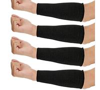 4 Paires Protections de Bras pour Peau Fine et Ecchymoses Protections de Manches de Bras Résistantes aux Coupures et Brûlures Manches de Protection Avant-Bras (Noir) 7,87 x 3,7 pollici