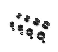 4 Paires silicone tunnel oreilles kit ecarteur oreille noir doux et non irritant écarteur oreille 6mm/8mm/10mm/12mm empêcher la prolifération bactérienne ecarteur oreilles tunnels plugs double évasé