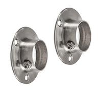 4 paires SOTECH Support de tringle d'armoire Circle 25 Support de tringle d'armoire Support de tringle en acier inoxydable