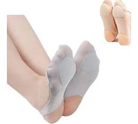 4 Pairs Invisible Padded Boat Socks, Ice Silk Invisible Socks, Invisible Ice Silk Breathable Socks, Invisible Non Slip Ice Silk Socks for Women (Gray,4 Pairs)