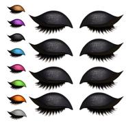 4 Pairs Lazy Eye Shadow Eyelash Patch, Eye Shadow Eyelashes Makeup Stickers, 2-in-1 Reusable Eye Makeup Stickers with False Lashes & Shadow (#2)