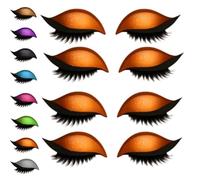 4 Pairs Lazy Eye Shadow Eyelash Patch, Eye Shadow Eyelashes Makeup Stickers, 2-in-1 Reusable Eye Makeup Stickers with False Lashes & Shadow (#1)