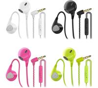 4 Pairs Of In-Ear Earphones With Microphone For Ios And Android Smartphones, Mp3 Etc. (Black+White+Pink+Green)