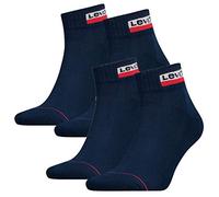 Levi's Quarter Chaussettes, Bleu Marine, 43/46 (Lot de 2) Unisexe