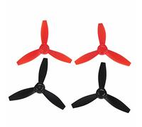 4 pales d'hélice de remplacement pour drone Bebop 2, hélices RC légères à conception triangulaire avec une forte adhérence, accessoire facile à installer pour Parrot Bebop 2 (2 noirs 2 rouges)