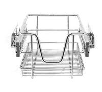 4 Paniers Coulissants pour Placard ou Cabinet de Cuisine de 30cm Argent G