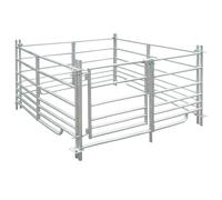 4 panneaux Parc enclos pour mouton en acier galvanisé 137 x 137 x 92 cm vidaXL