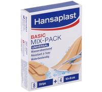 4 Pansements Et 8 Strips - Basic Mix-Pack Universal - Résistant À L'eau