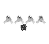 4-Paquet Connecteur de Support de Coin de Bout 3 Voies Série 3030,Avec Vis Pour Profilé D'Extrusion En Aluminium Fente T 8Mm Norme