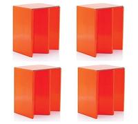 4 Paquet de pliable carton portable siège Chaises Orange