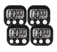 4 Paquets Alarme Forte Minuteur De Cuisine, Magnetique Time Timer avec Grand Écran LCD, Timer Enfant pour Étude, Exercer, Cuisson
