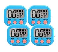 4 Paquets Alarme Forte Minuteur De Cuisine, Magnetique Time Timer avec Grand Écran LCD, Timer Enfant pour Étude, Exercer, Cuisson