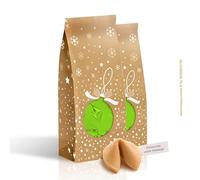 4 paquets de 6 FORTUNE COOKIES Made in France à offrir au pied du sapin - Spécial Noël - Cadeau original