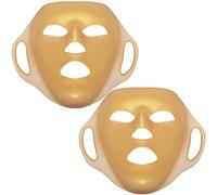 4 paquets de masques hydratants dorés, tablettes de masques en silicone, étuis de masque 3D réutilisables, patchs spa beauté et anti-évaporation