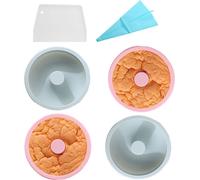 4 paquets de moules à gâteaux en couches, Moules à crêpes en silicone,4 pouces Moules à gâteaux Novetly, Moule à pâtisserie à fermeture rapide en couches arc-en-ciel Pour Mariage, Anniversaire, Noël(B