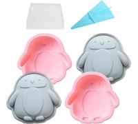 4 paquets de moules à gâteaux en couches, Moules à crêpes en silicone,4 pouces Moules à gâteaux Novetly, Moule à pâtisserie à fermeture rapide en couches arc-en-ciel Pour Mariage, Anniversaire, Noël(P