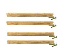 4 Paquets de Poignées de Porte en Bois Massif pour Armoires Tiroirs Armoires Poignées Boutons Poignées en Bois Boutons de Commode pour Cuisine Tiroir Armoire, avec Vis (B Hole distance 320mm)