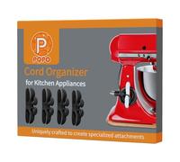 4 Paquets Organisateur de Cordon pour Appareils de Cuisine, Organisateur de Cordon D'alimentation pour Appareils de Cuisine, Mélangeur, Cafetière (Noir)
